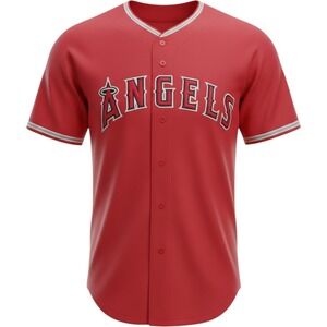 Majestic Los Angeles Angels Josh Hamilton 32 Red Baseball Jersey Mens XL